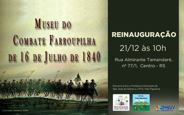Museu de Combate Farroupilha de 16 de Julho de 1840 será reinaugurado na próxima semana